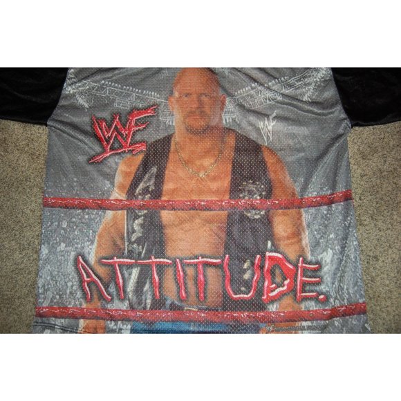 RARE Vintage 1999 WWF Attitude Stone Cold Steve Austin Football Jersey Men's XL - Picture 2 of 8